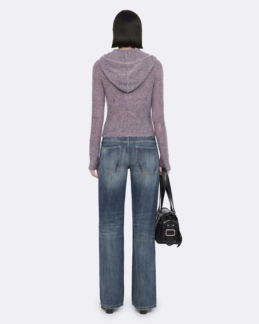 Mabel Cropped Alpaca-Blend Hoodie