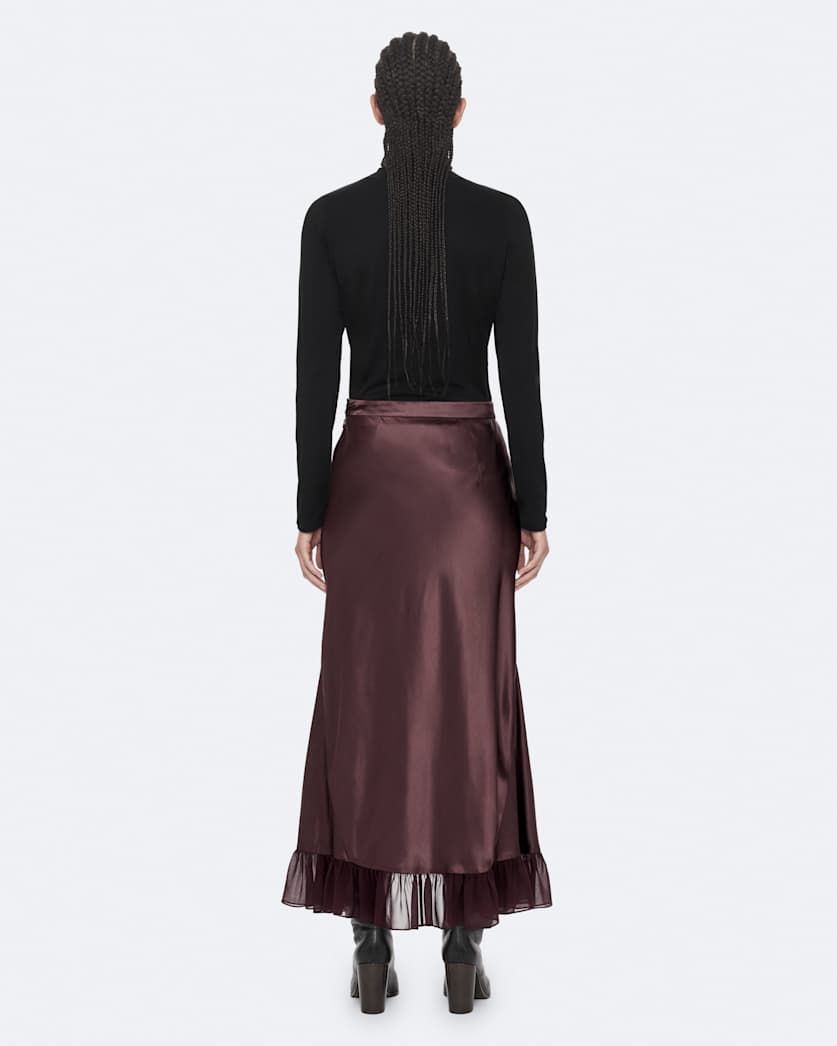 Silk-viscose skirt