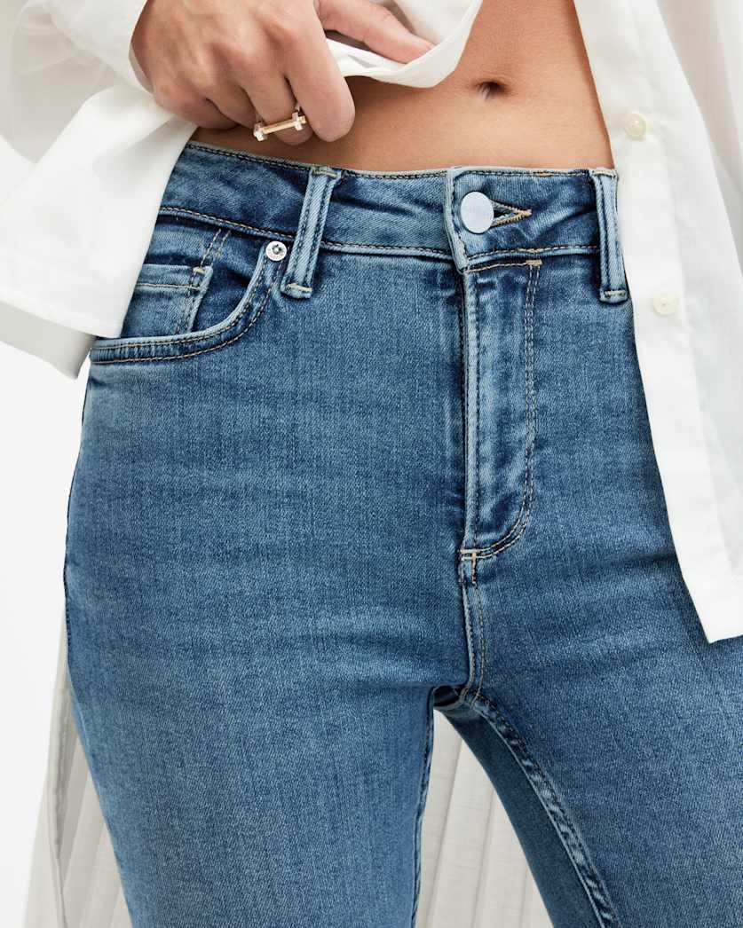 Dax Asymmetric Hem Skinny Denim Jeans