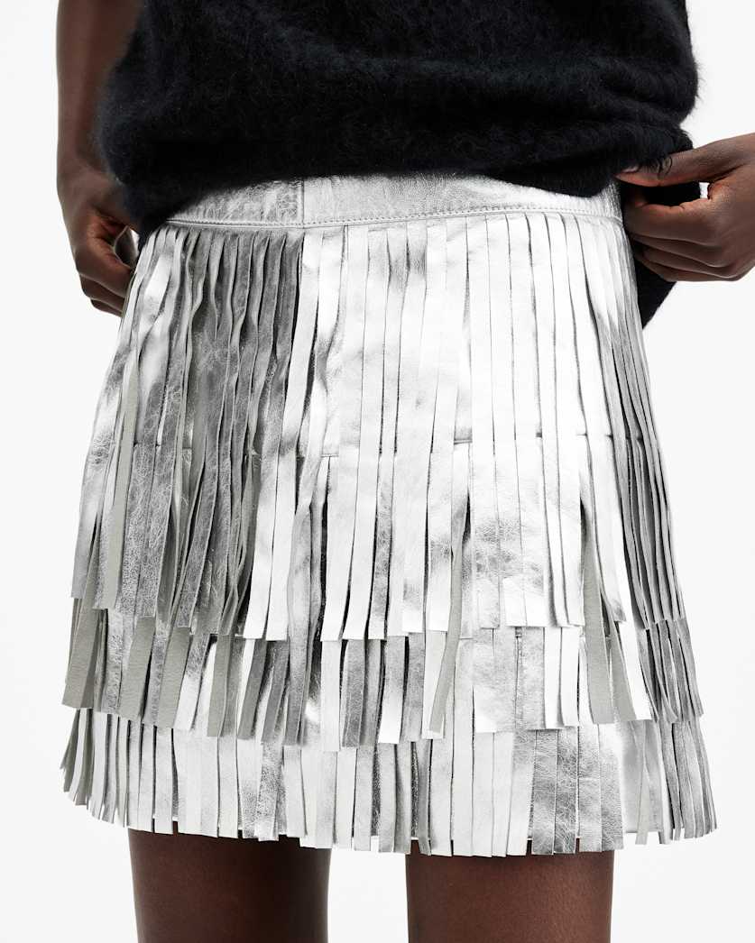 Aisha Metallic Tassel Mini Skirt