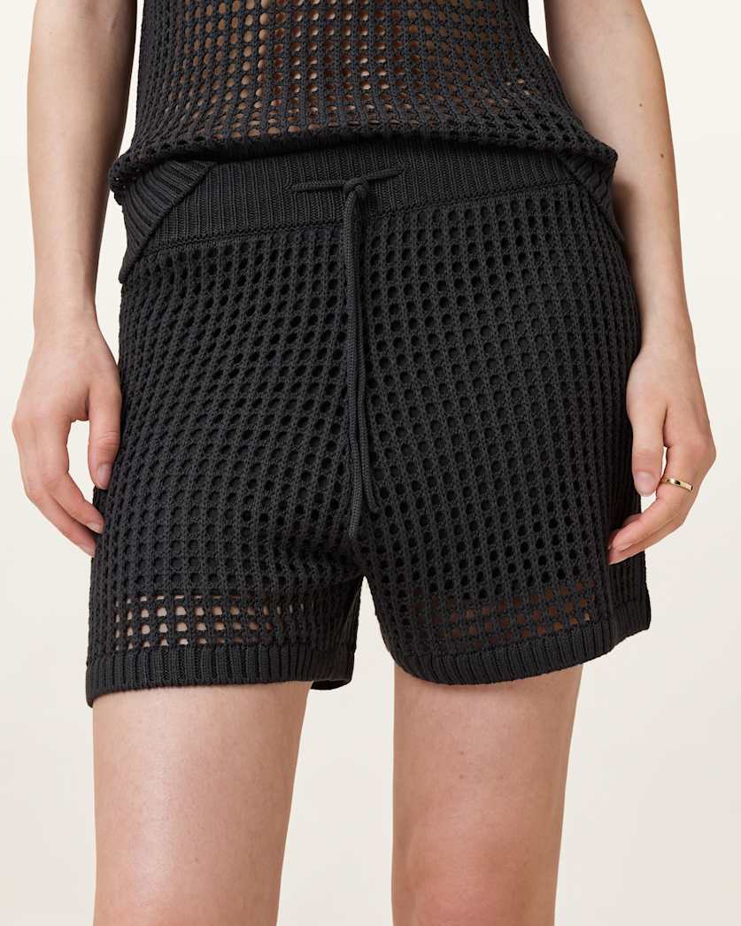 Paloma Open-Knit Shorts