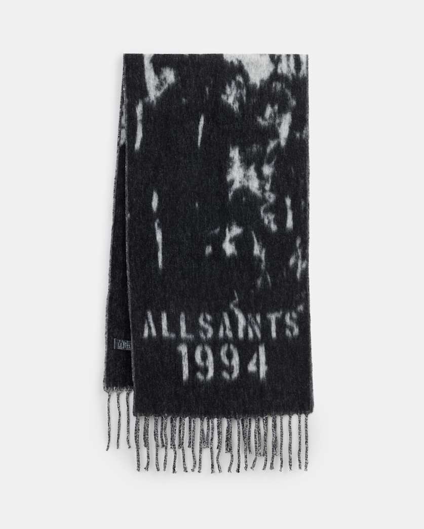 Beaux Ombre AllSaints Logo Scarf