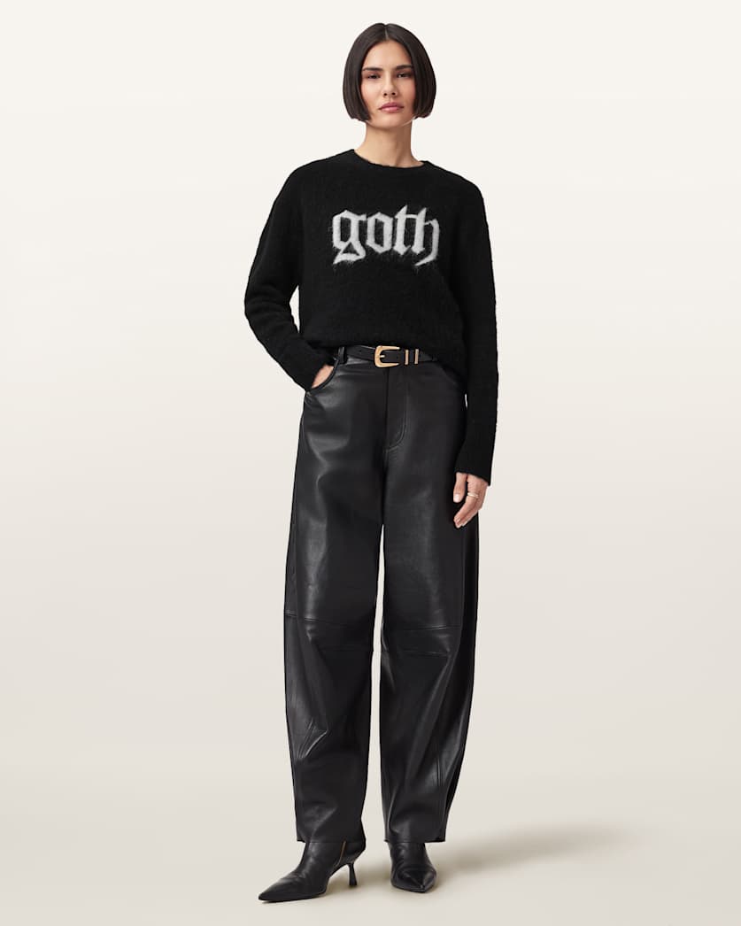 Goth Motif Crew Neck Jumper