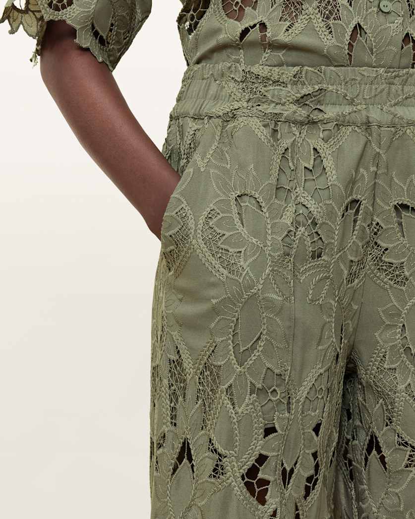 Charli Embroidered Straight Fit Trousers