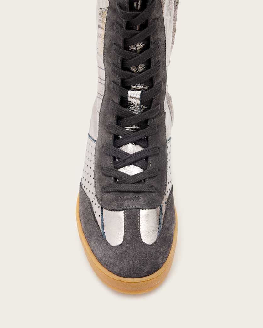 Lousie Leather High Top Trainers