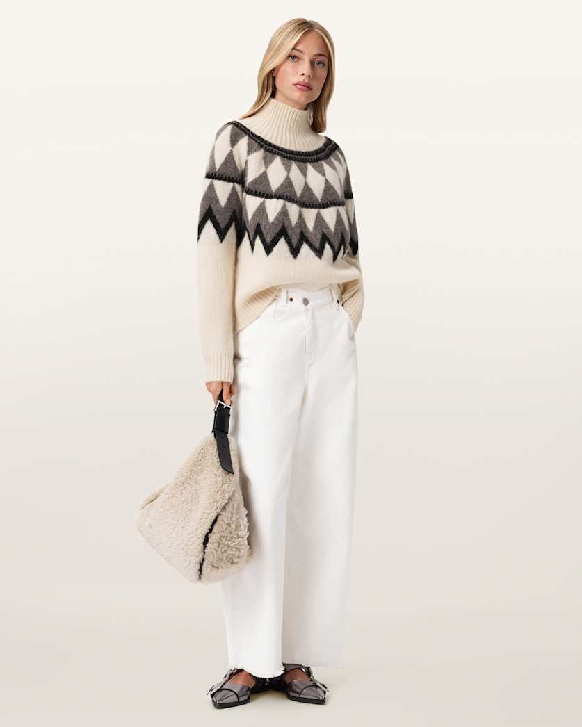 Tura Funnel Neck Relaxed Fit Jumper