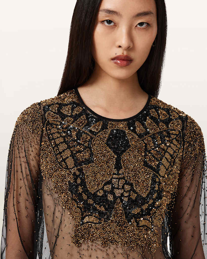 Greta Butterfly Embellished Top