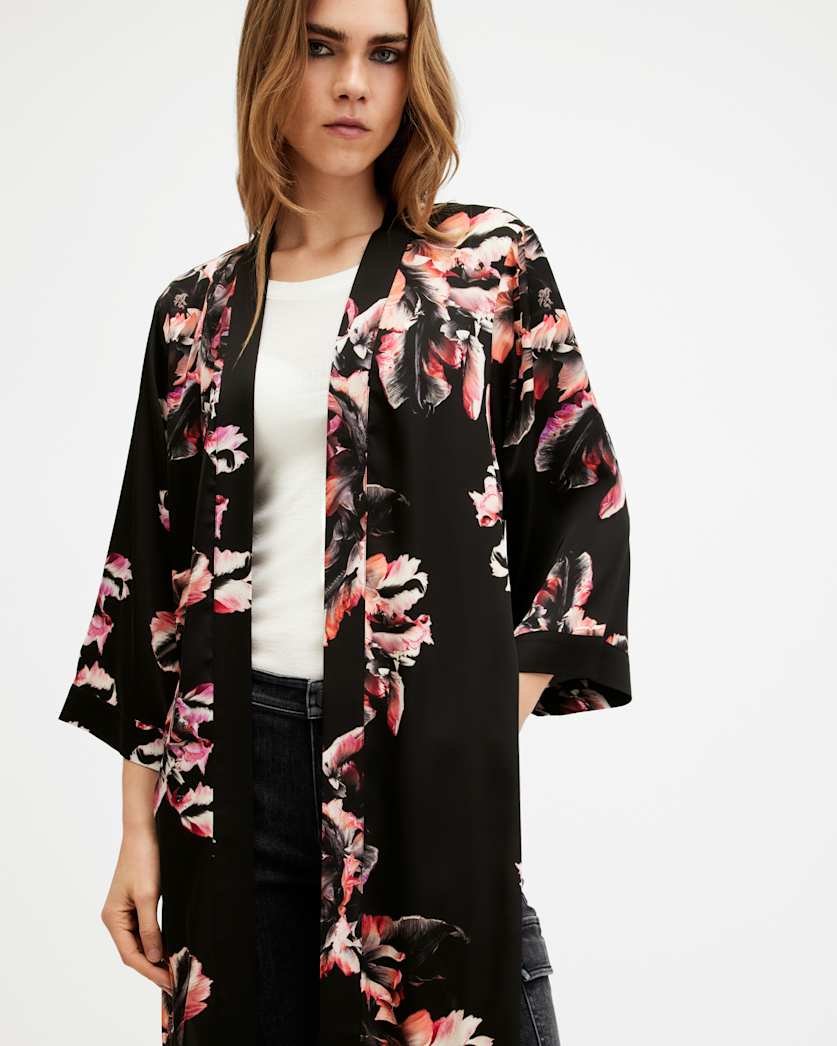 Carine Longline Printed Kimono