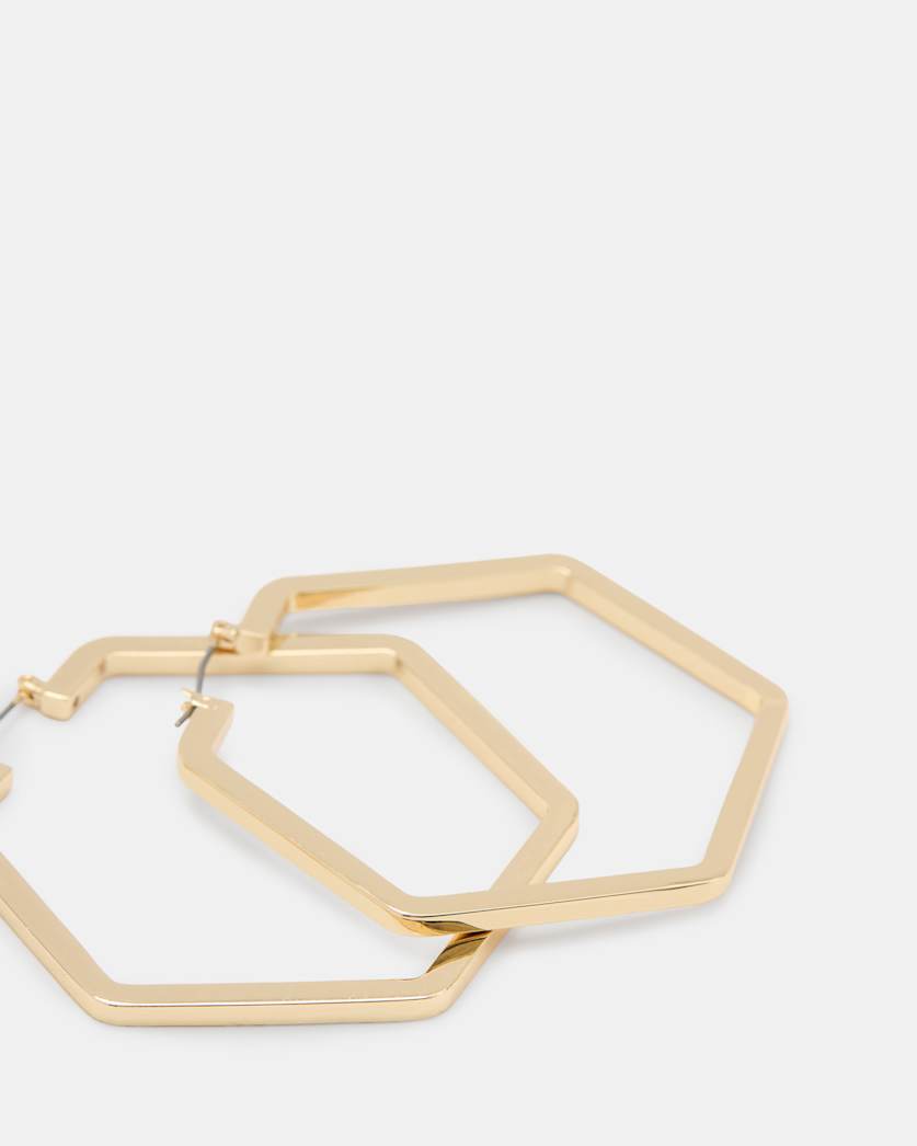 Astrid Large Hexagon Hoop Earrings