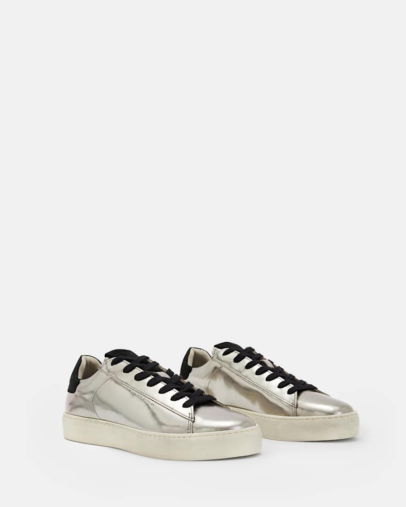 Shana Low Top Metallic Leather Trainers