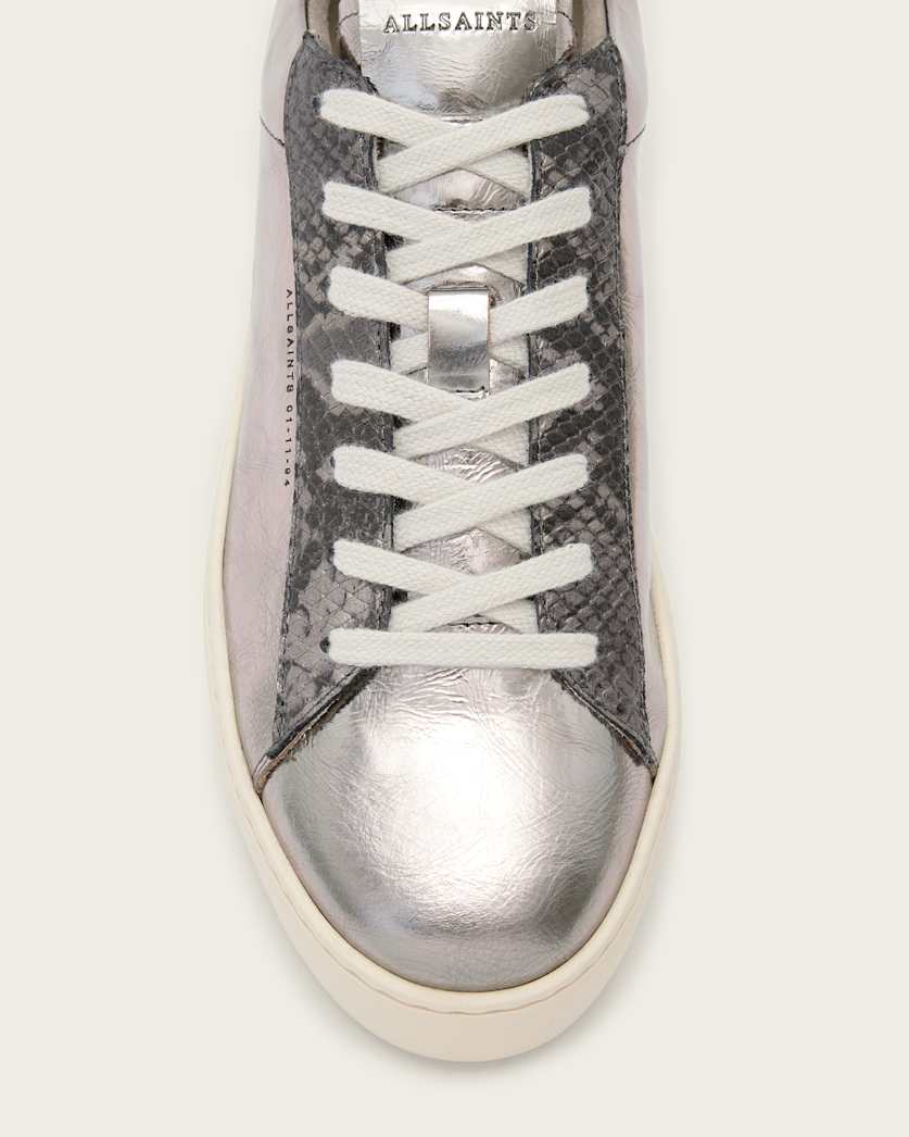 Shana Low Top Metallic Leather Trainers