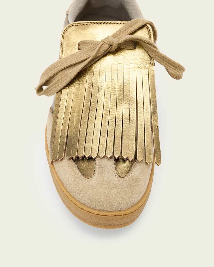 Thelma Fringe Leather Low Top Trainers