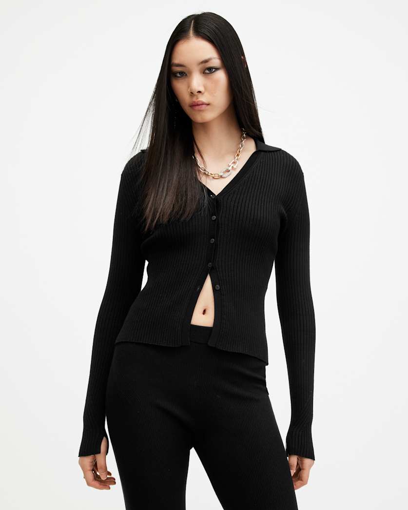 Cruz Ribbed Knitted Cardigan