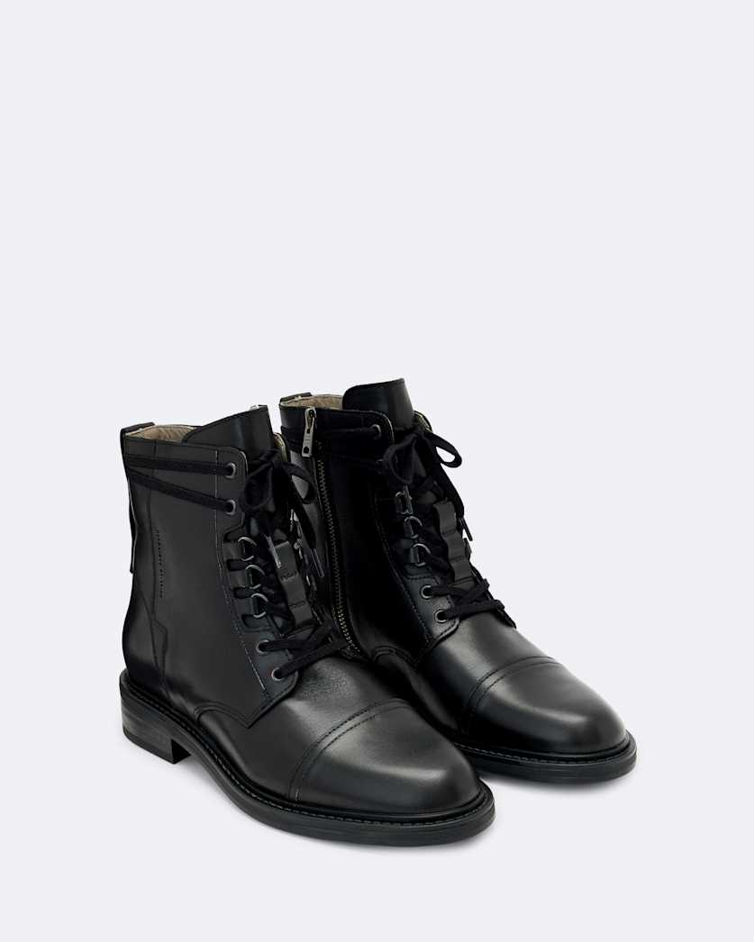 Elspeth D-Ring Leather Military Boots