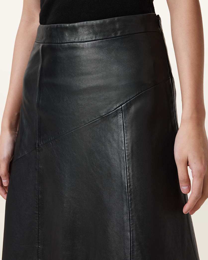 Giana Leather Maxi Skirt