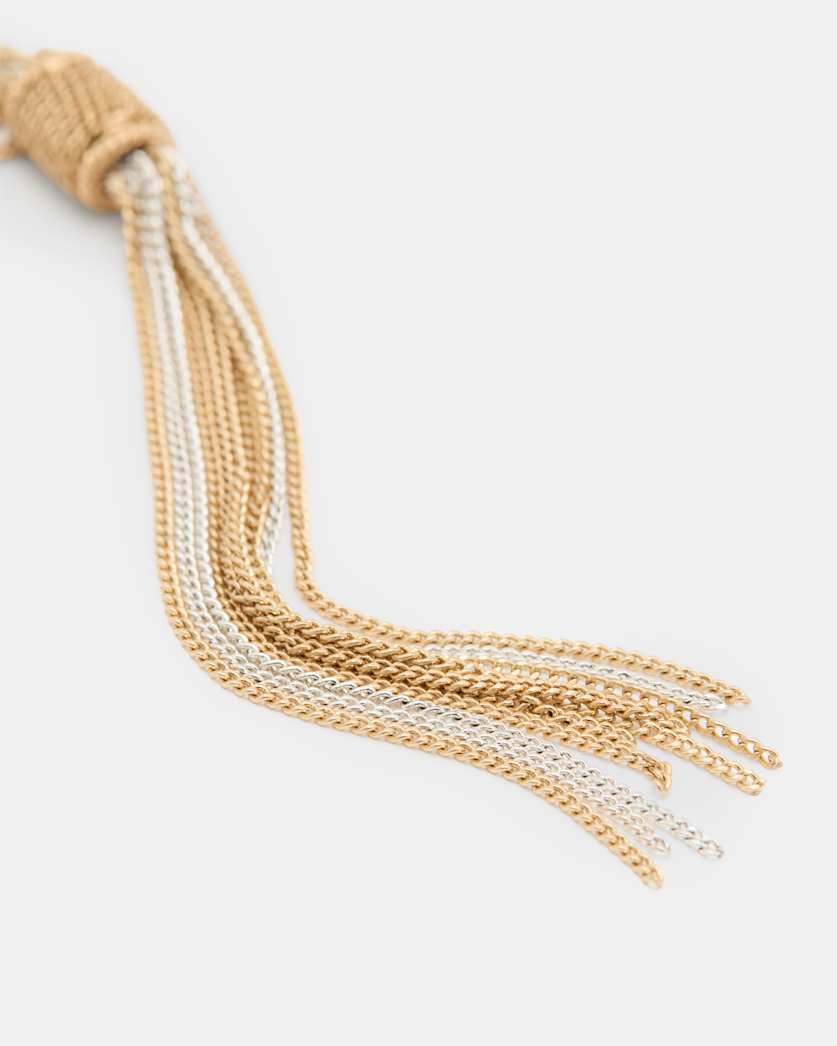 Fleur Two Tone Chain Earrings