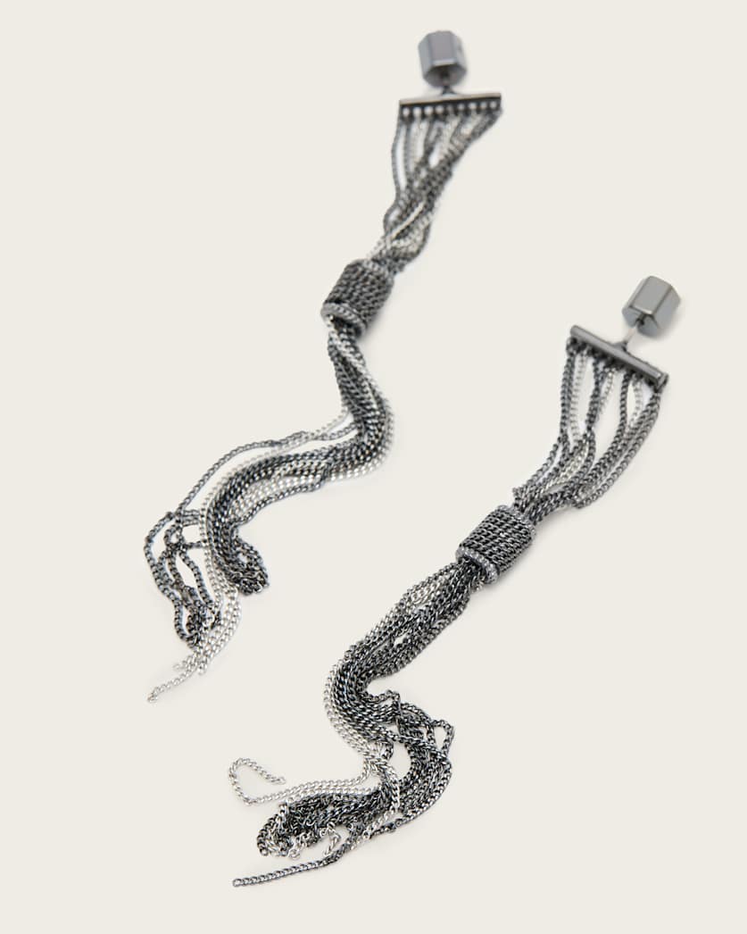 Fleur Two Tone Chain Earrings