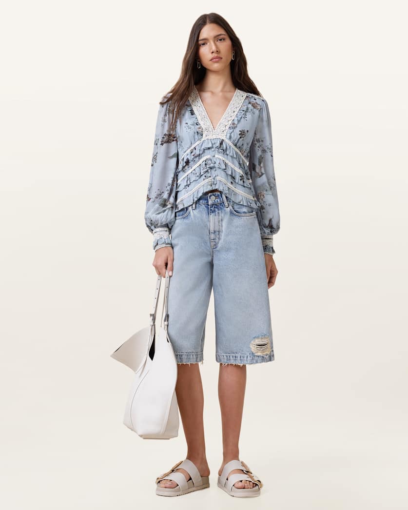 Zora Floral Ruffled Top