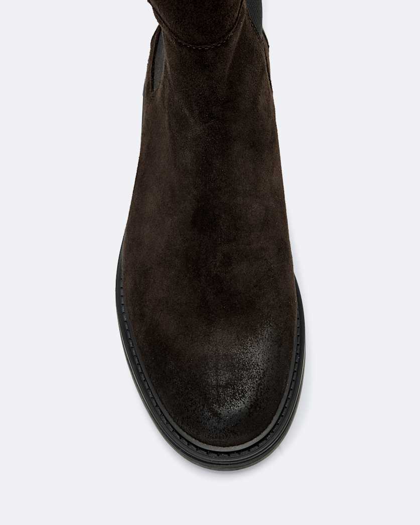 Suede knee high boots