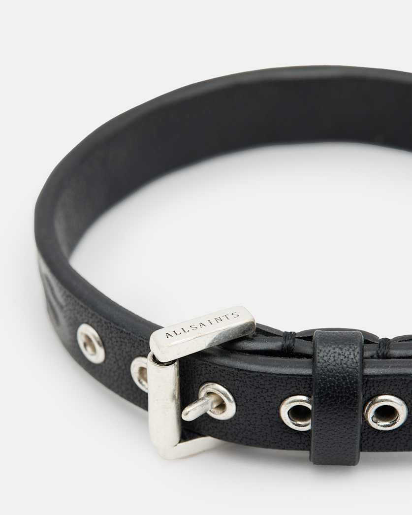 AllSaints Rocks Leather Bracelet