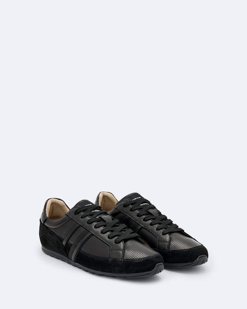 Liam Leather And Suede Low-Top Trainers