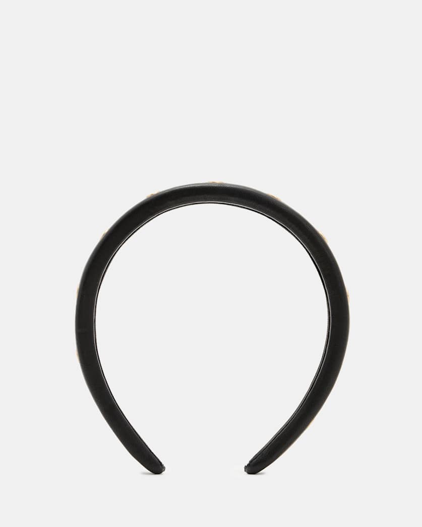 Micah Leather Studded Skinny Headband
