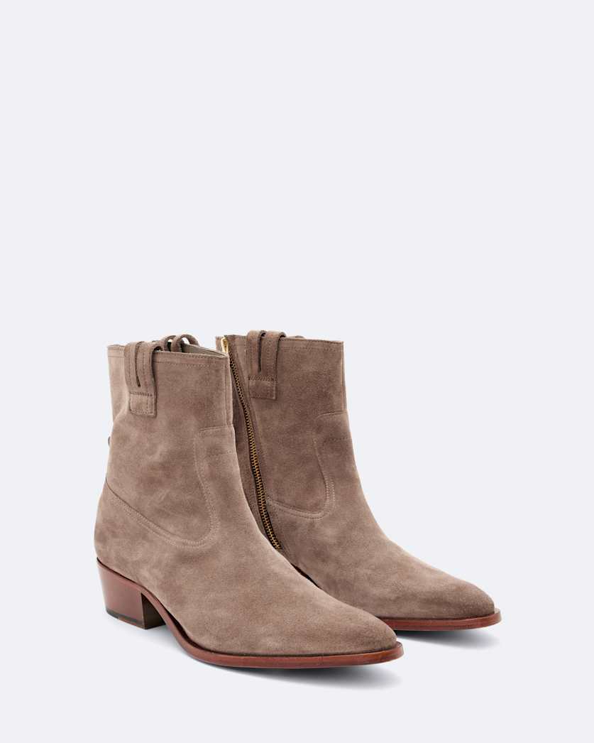 Jura Suede Zip-Up Dress Boots