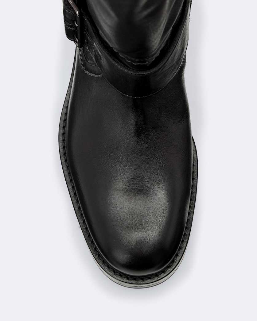 Leather engineer boots
