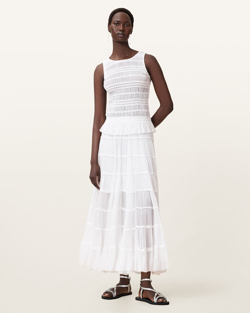 Marion Shirred Sleeveless Top