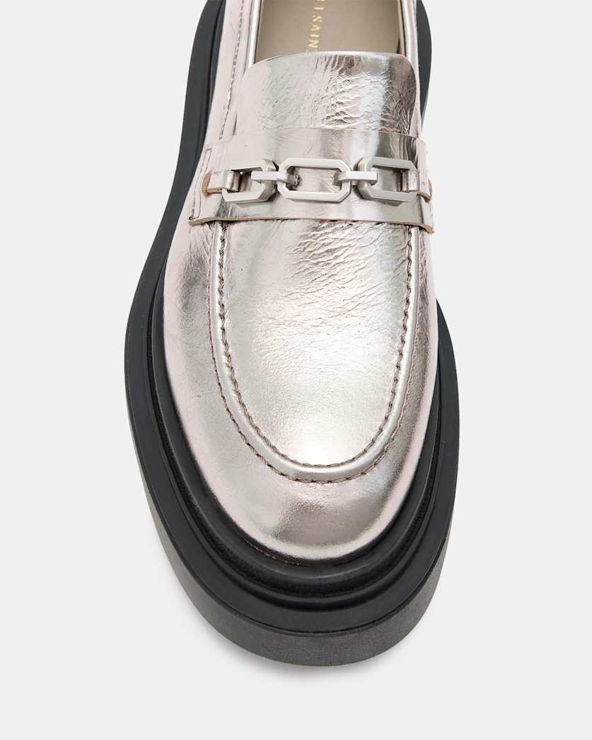 Alexia Chain Chunky Leather Loafers