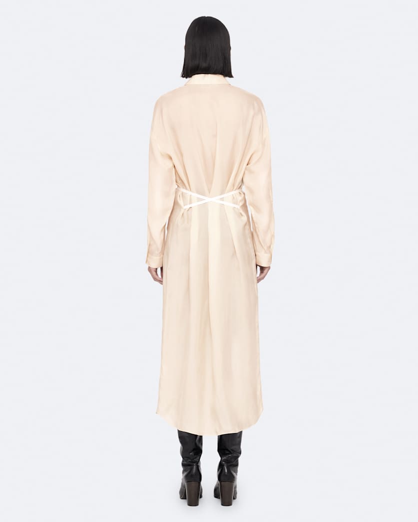 Yurra cupro tied shirt dress