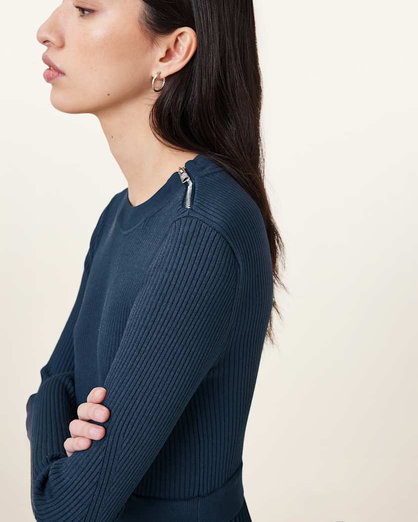 Fay Long Sleeve Asymmetric Dress