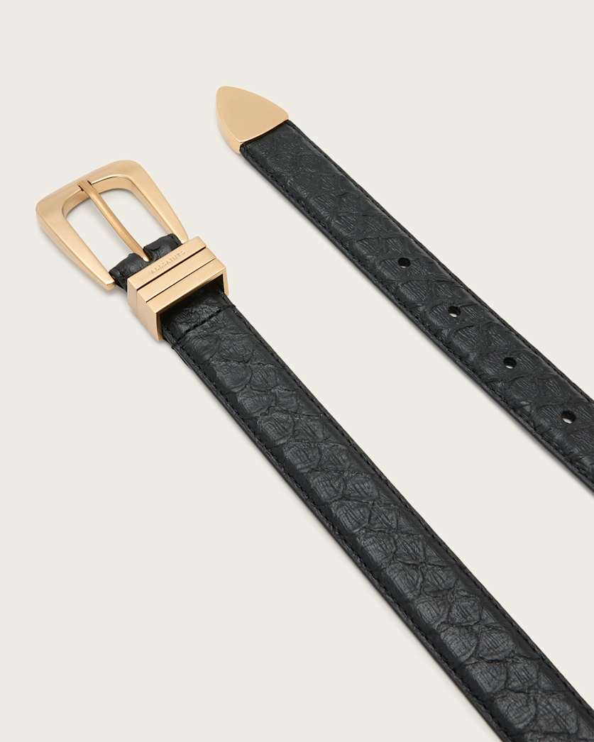 Nikita Snake Effect Leather Belt