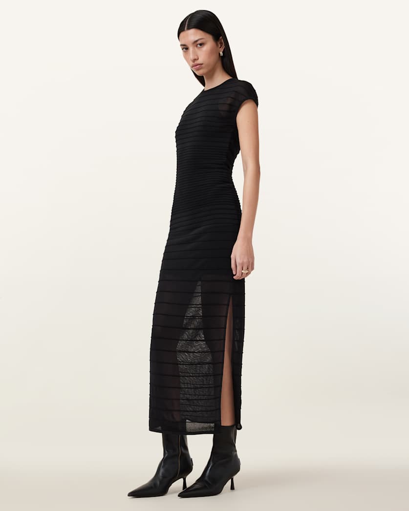 Ivana Ribbed Bodycon Midi Dress