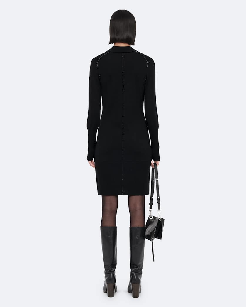 Merino wool polo dress
