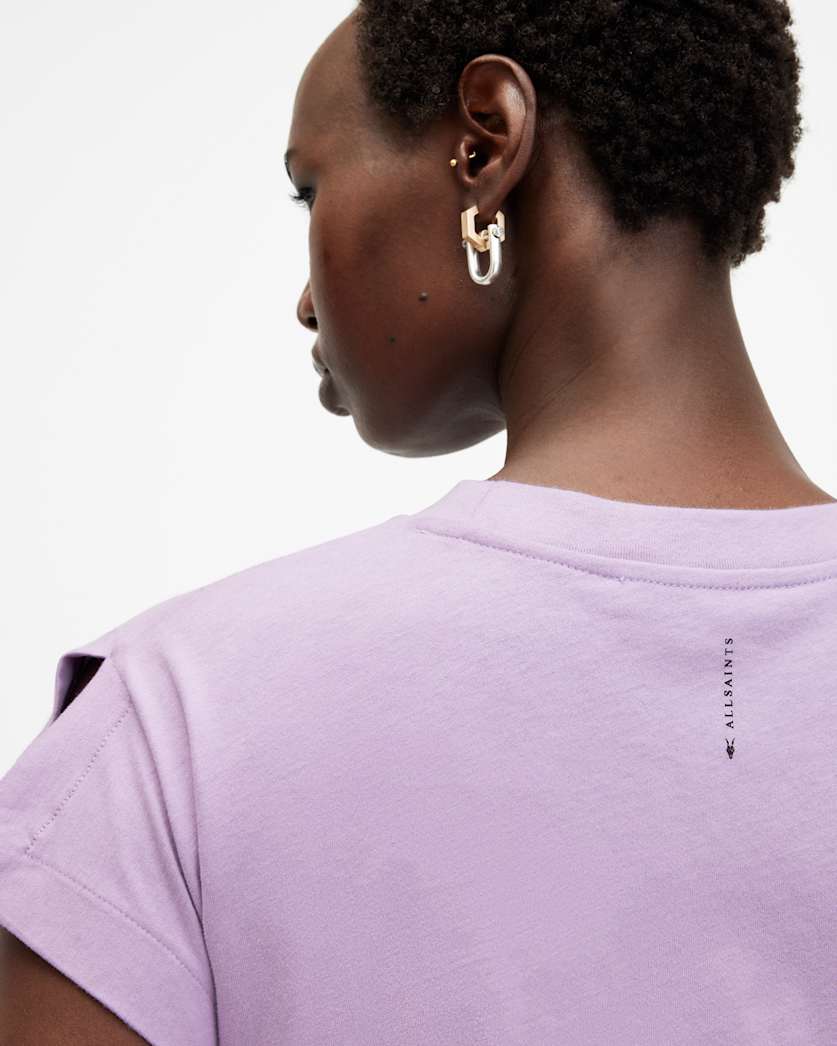 Rue Split Shoulder Crew Neck T-Shirt