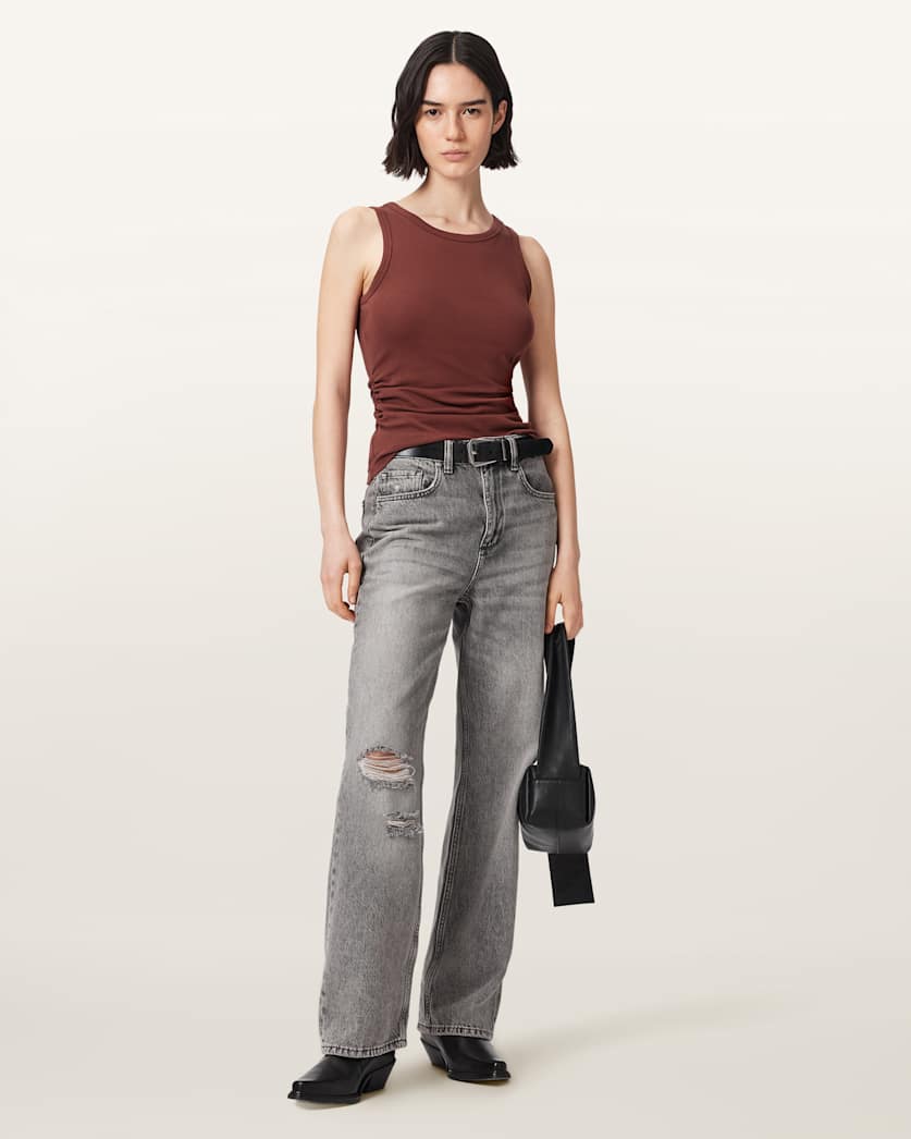 Katarina Boat Neck Slim Fit Tank Top
