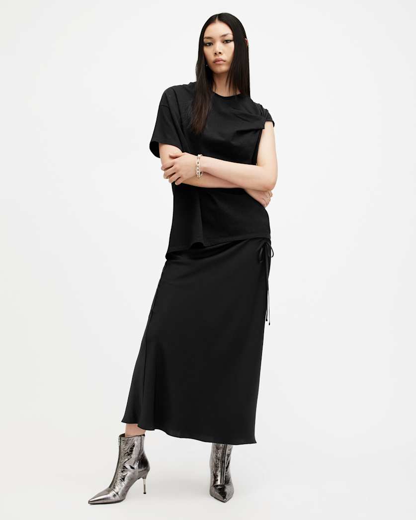 Onyx Twisted Asymmetric T-Shirt