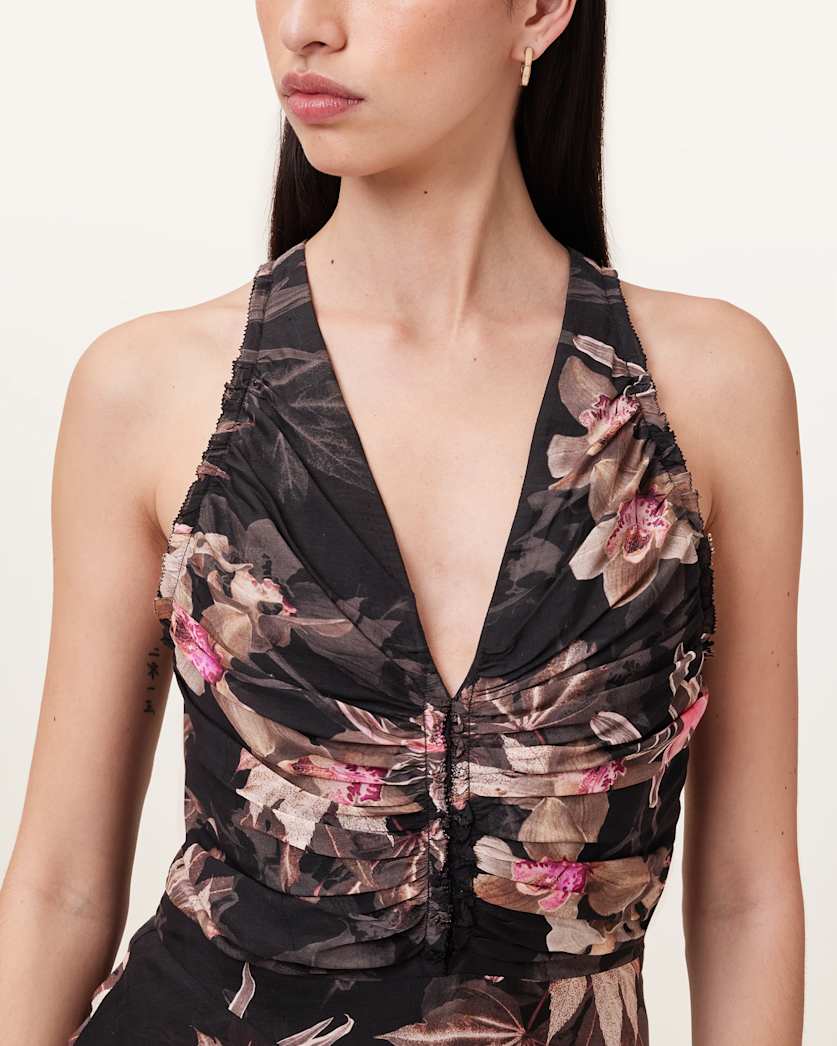 Cali Floral Print Maxi Dress