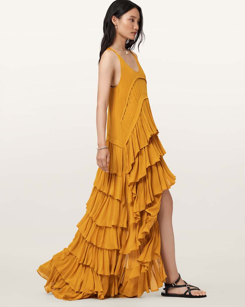 Cavarly Tiered Ruffle Maxi Dress