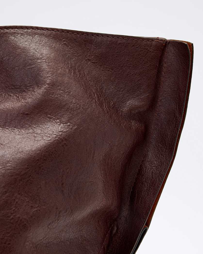 Leather tote bag