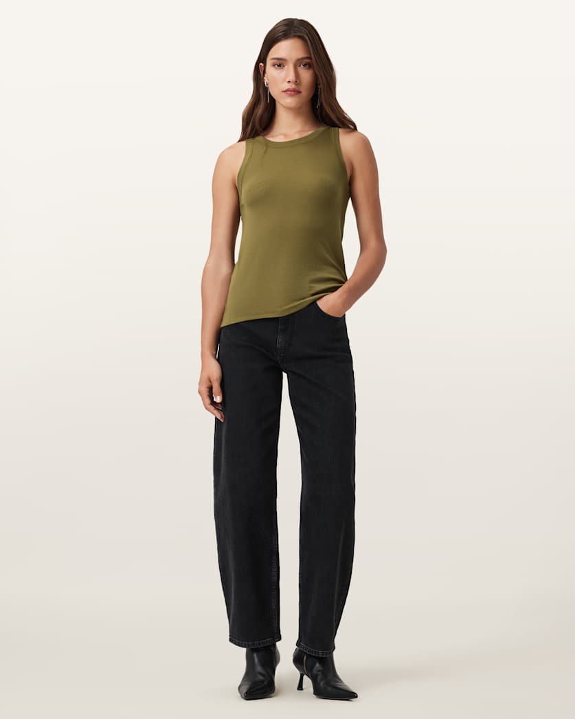 Rina Crew Neck Sleeveless Tank Top