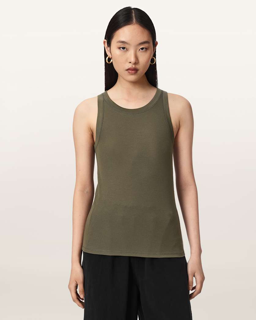 Rina Crew Neck Sleeveless Tank Top