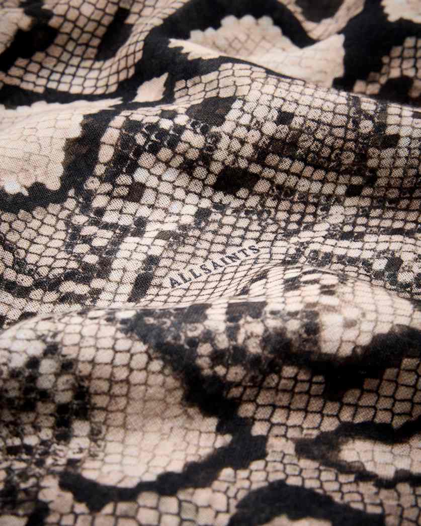 Flow Snake Print Logo Pareo Scarf