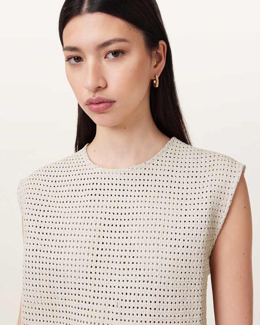 Nessa Woven Leather Mini Dress