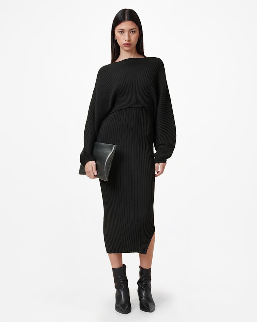 Minori 2-In-1 Ribbed Midi Dress