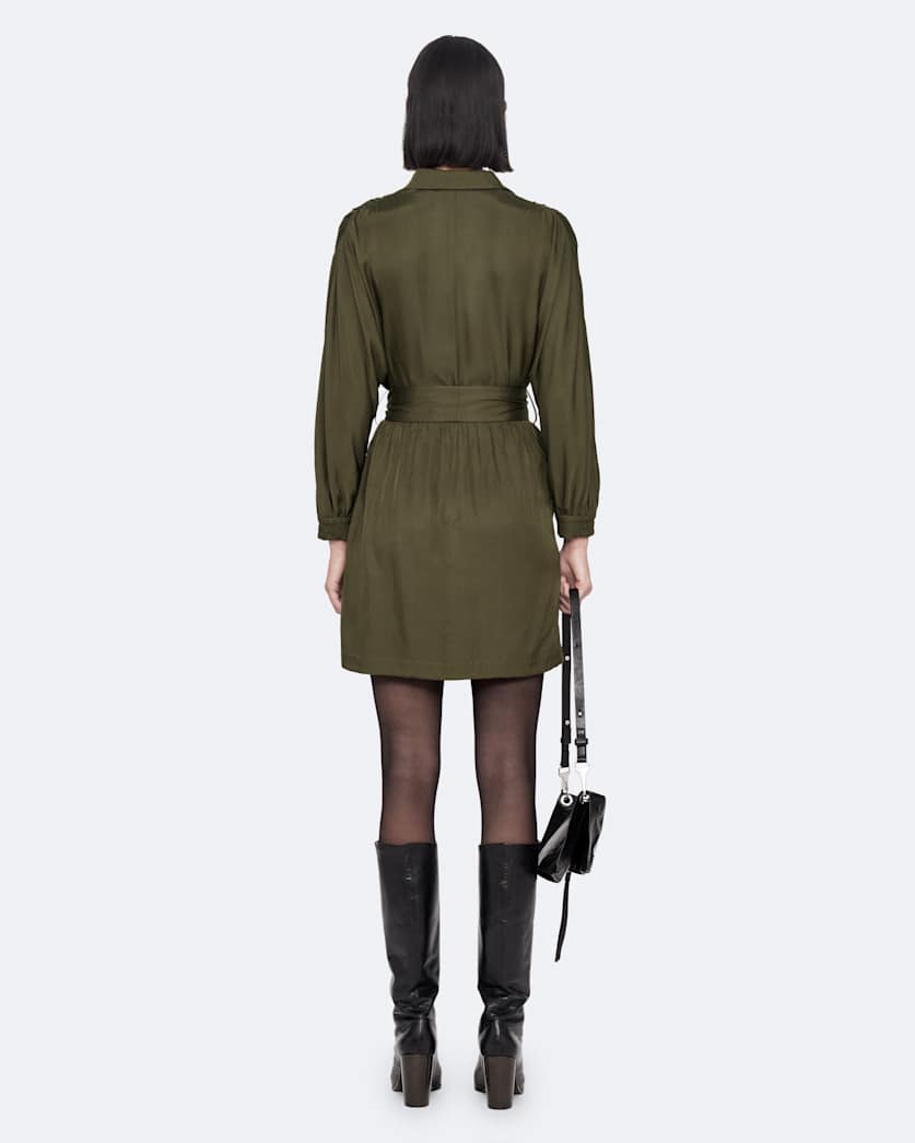 Noora silk blend shirt dress