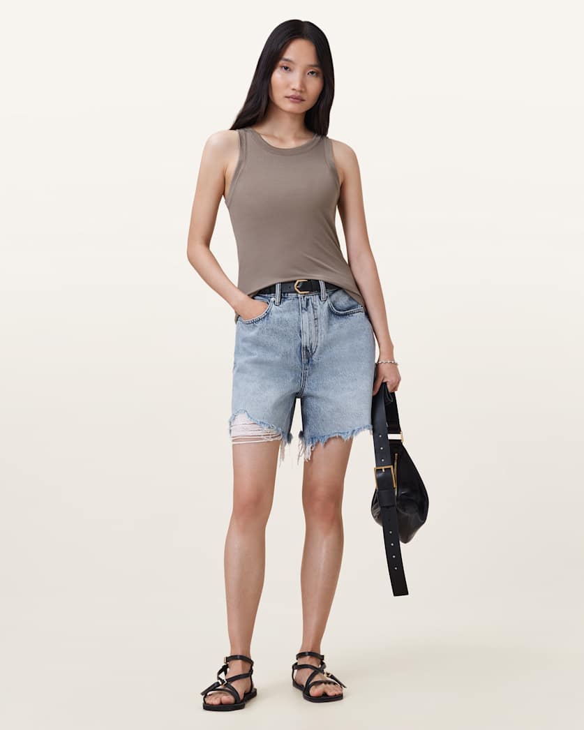 Rina Crew Neck Sleeveless Tank Top