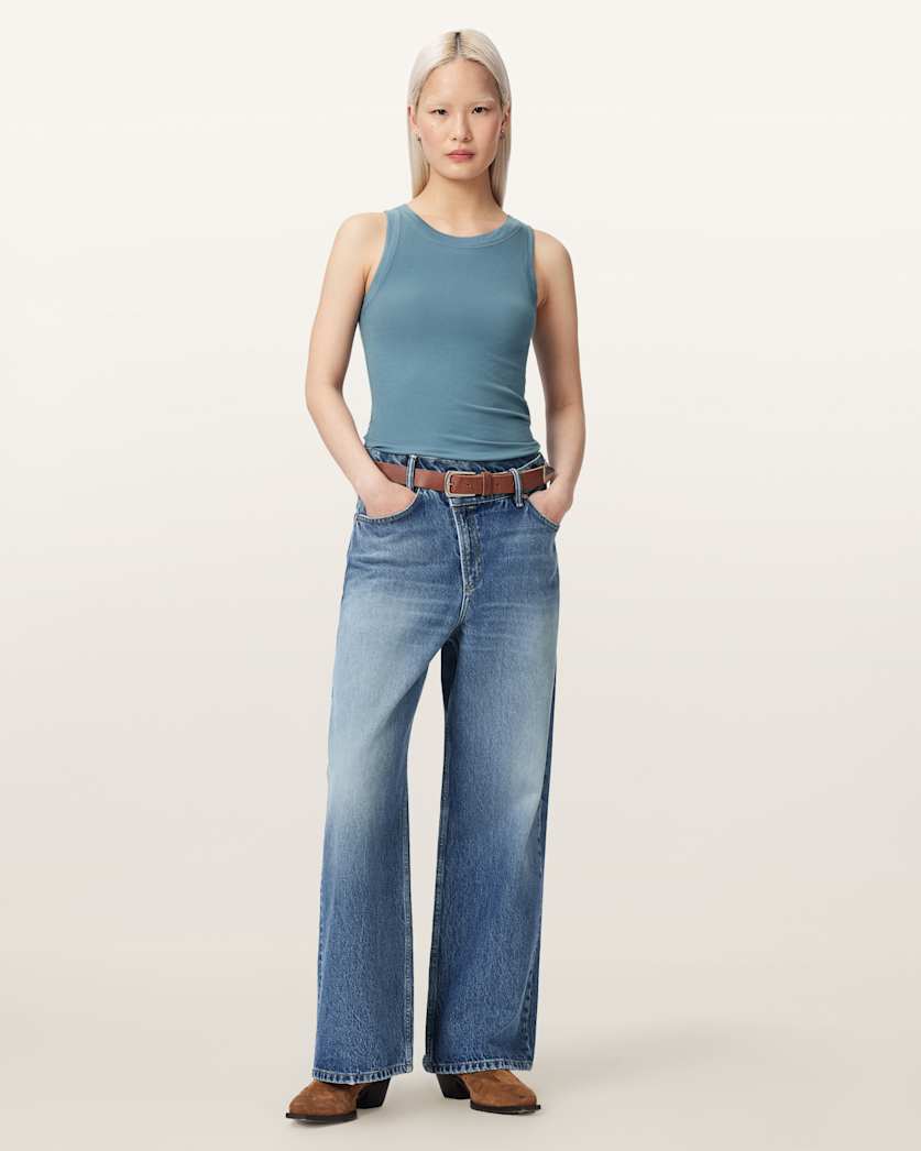 Rina Crew Neck Sleeveless Tank Top