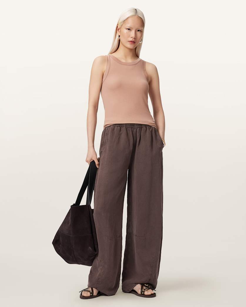 Rina Crew Neck Sleeveless Tank Top